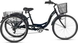 Велосипед трехколесный SITIS CARGO рикша 26 alloy (2025) Black-White