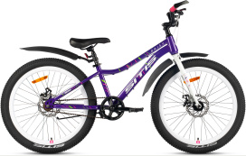 Велосипед SITIS DAISY Regid 1SP 24" (2025) Dark Purple-White-Green