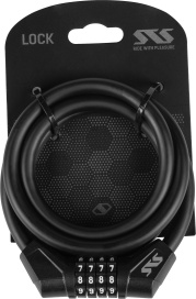 Велозамок STS M603 10mm x120cm кодовый черный велосипедные замки