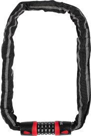 Велозамок STS M604 6mm x90cm кодовый черный велосипедные замки