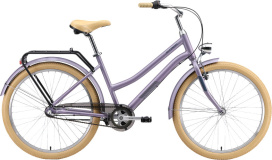 Велосипед Stark Comfort Lady 3speed (2024) сиреневый матовый металлик/серый/бежевый