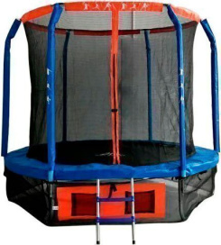 Батут DFC JUMP BASKET 8 футов, внутр. сетка, лестница (244 cм)